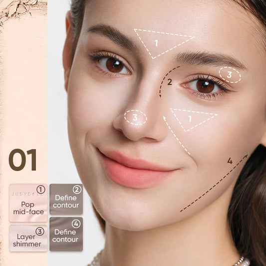 Judydoll Highlight & Contour Palette (4 tonos)