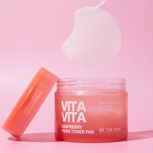 Be The Skin Vita Vita Raspberry PDRN Toner Pads – 60 unidades (120 ml)