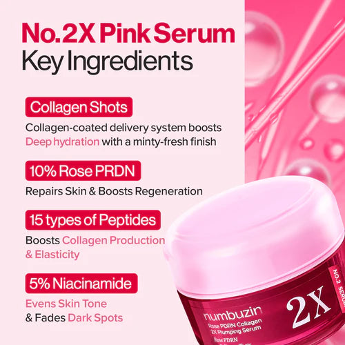 Numbuzin – Rose PDRN Collagen 2X Plumping Serum (30 ml)