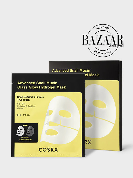 COSRX – Advanced Snail Mucin Glass Glow Hydrogel Mask (3EA)