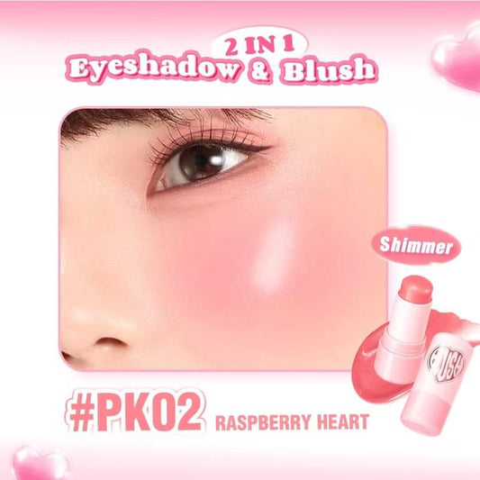 PINKFLASH Multi-Use Watery Blush Stick – #PK02 Raspberry Heart (3.5g)