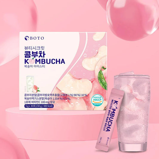 Beauty Secret Kombucha Peach Ice Tea – 5g x 30 sticks