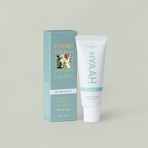 HyaaH Perfect Layering Sun Lotion SPF 50+ PA++++ – Protector solar ligero de alta protección (40 ml)