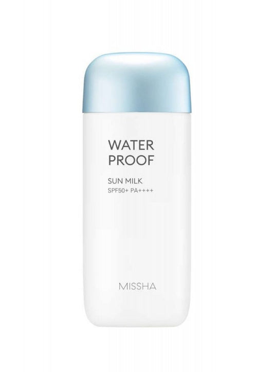 Missha All Around Safe Block Waterproof Sun Milk SPF50+ PA++++ – Protección solar resistente y ligera (70 ml)