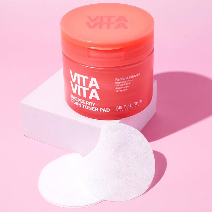 Be The Skin Vita Vita Raspberry PDRN Toner Pads – 60 unidades (120 ml)