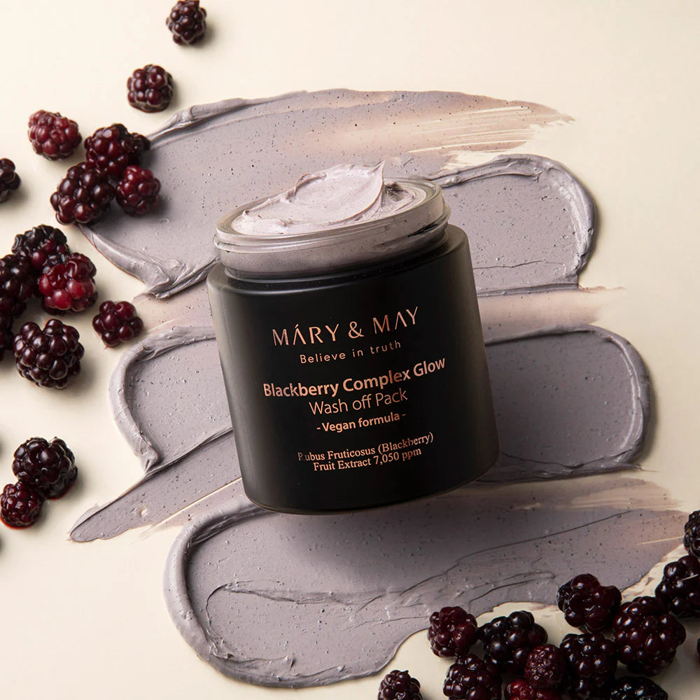 Mary & May – Vegan Blackberry Complex Glow Wash-Off Pack (125 g)