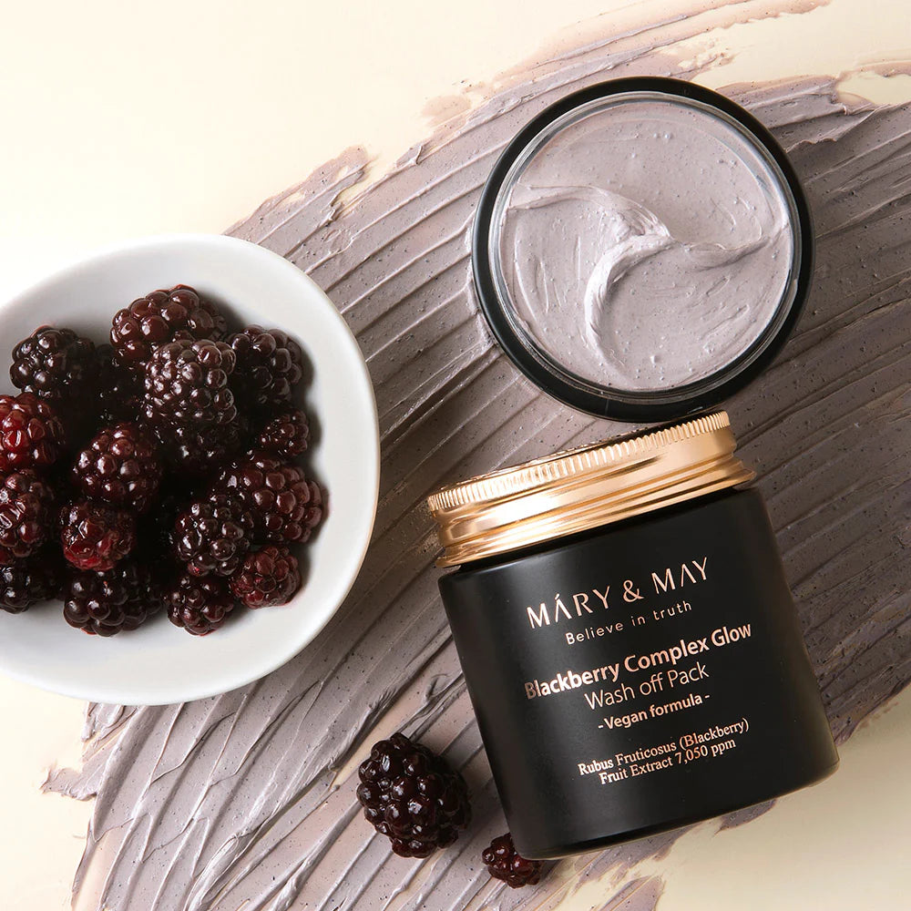 Mary & May – Vegan Blackberry Complex Glow Wash-Off Pack (125 g)