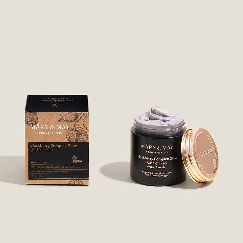 Mary & May – Vegan Blackberry Complex Glow Wash-Off Pack (125 g)