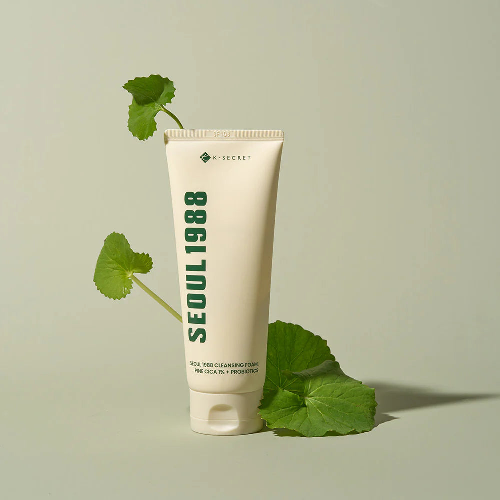 K‑Secret Seoul 1988 Cleansing Foam – Pine Cica 1% + Probiotics (150 ml)