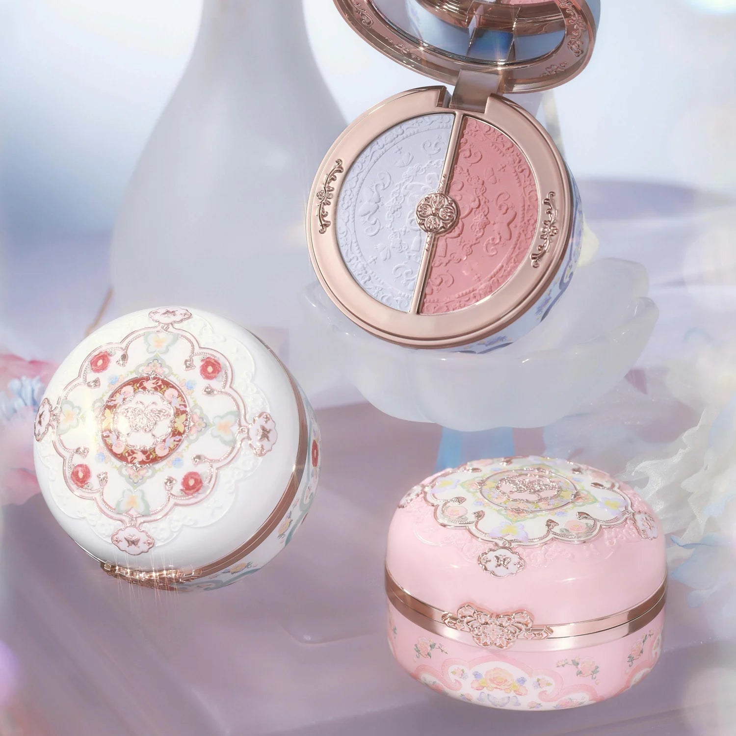 Flower Knows - Butterfly Cloud Collar Rouge Box Highlighting & Blush Duo Powder (5g)