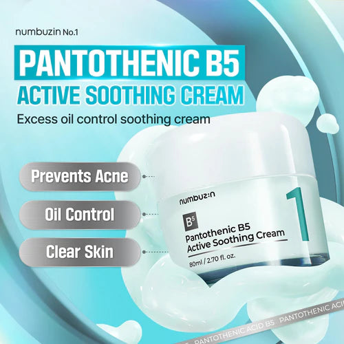 numbuzin - No.1 Pantothenic B5 Active Soothing Cream (80ml)
