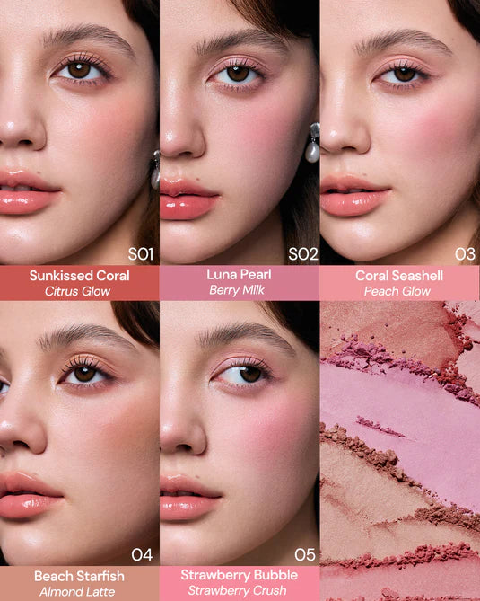 Flower Knows Shell’s Jewel – Silk Satin Blush (Strawberry Bubble)