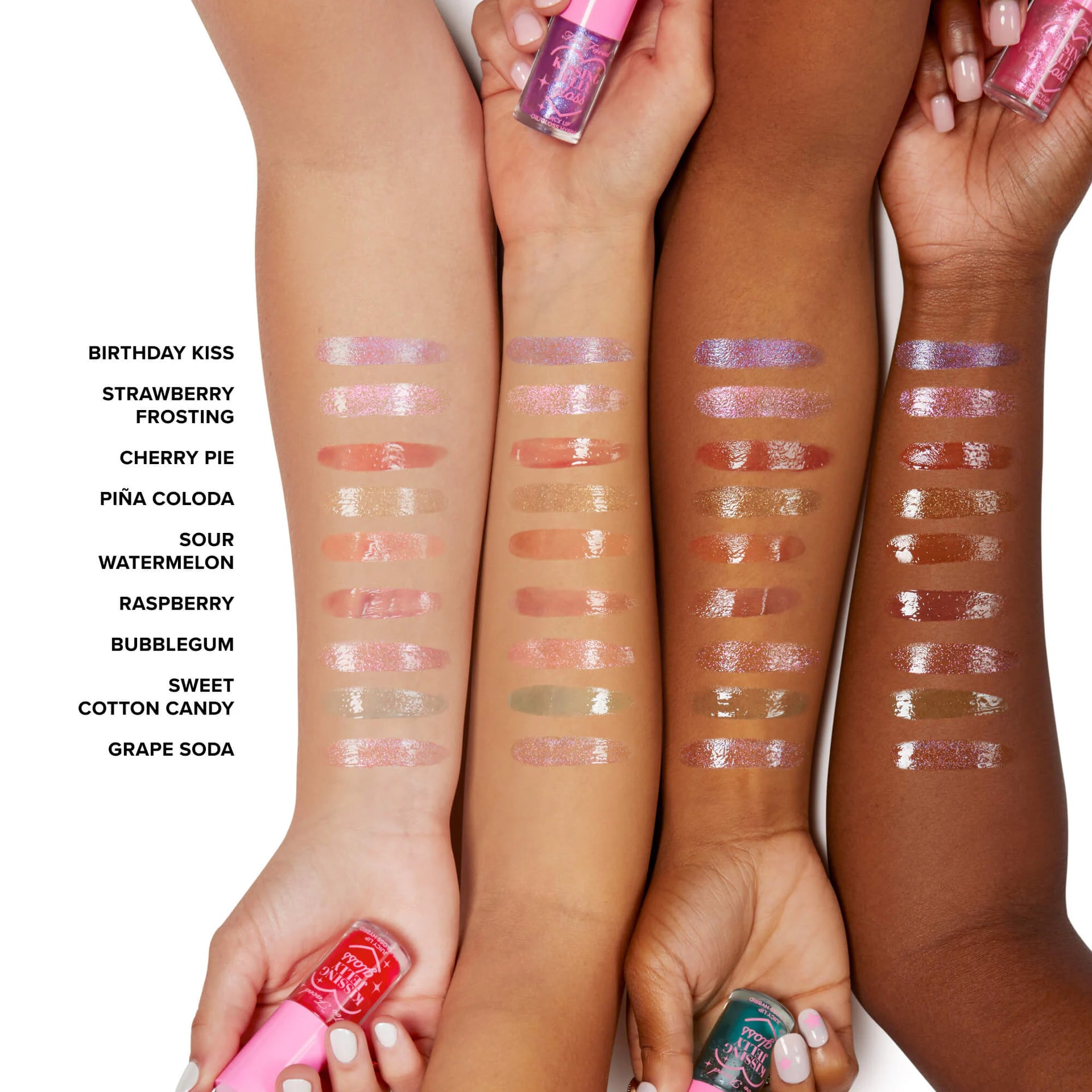 Too Faced – Kissing Jelly Gloss en tono Raspberry 4.5 ml