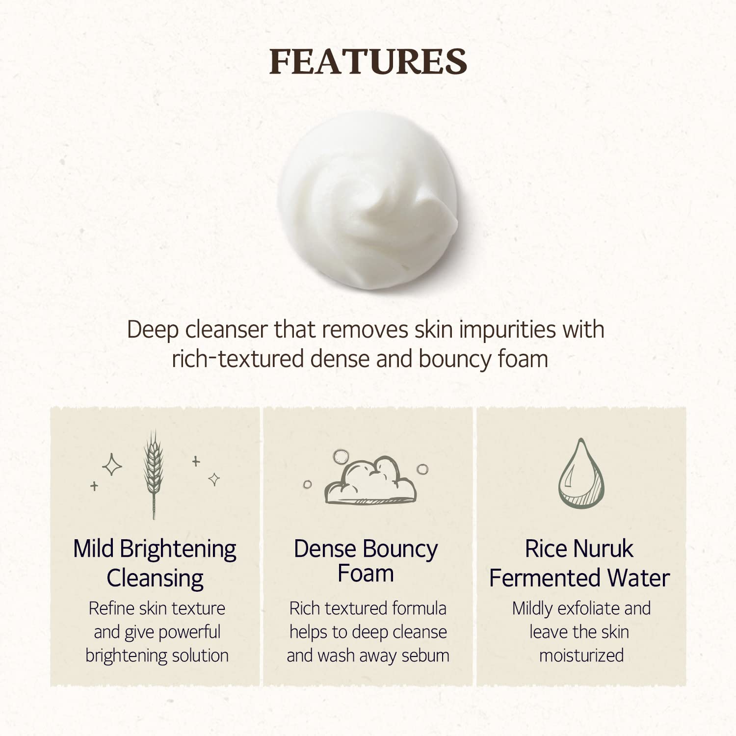 Skinfood Rice Daily Brightening Cleansing Foam 150ml – Limpiador Facial Iluminador con Agua de Arroz