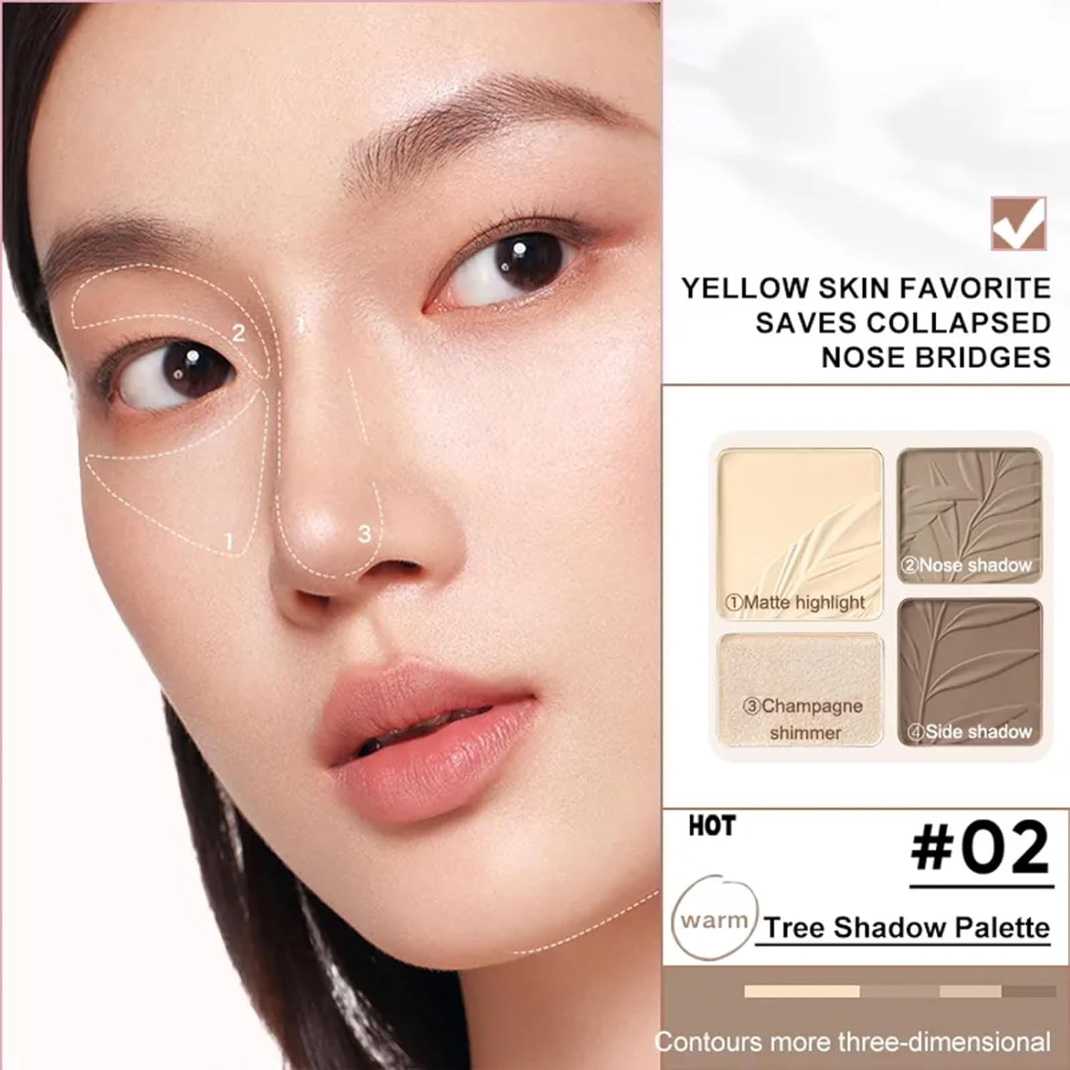 Judydoll Highlight & Contour Palette (4 tonos) – 01 & 02