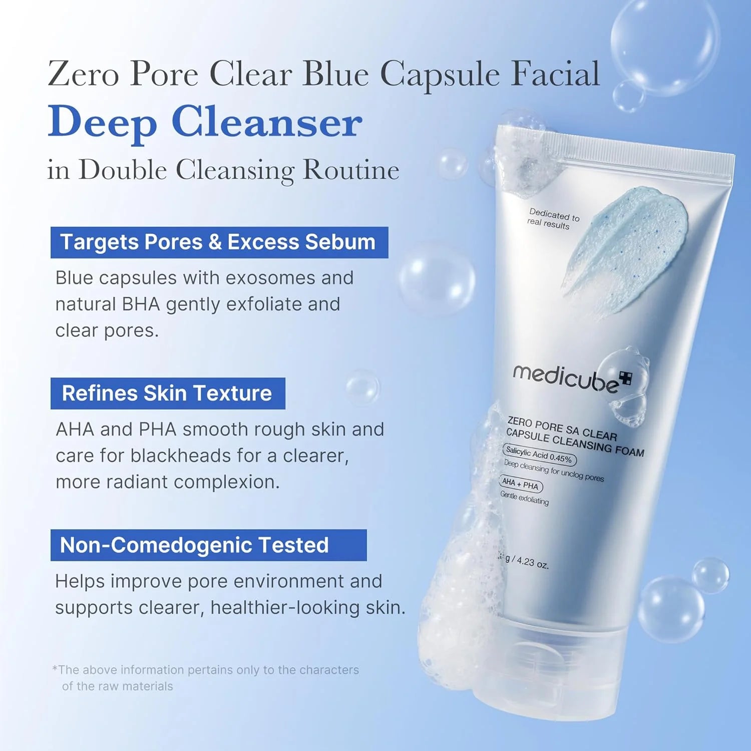 Medicube Zero Pore SA Clear Capsule Cleansing Foam (120g)