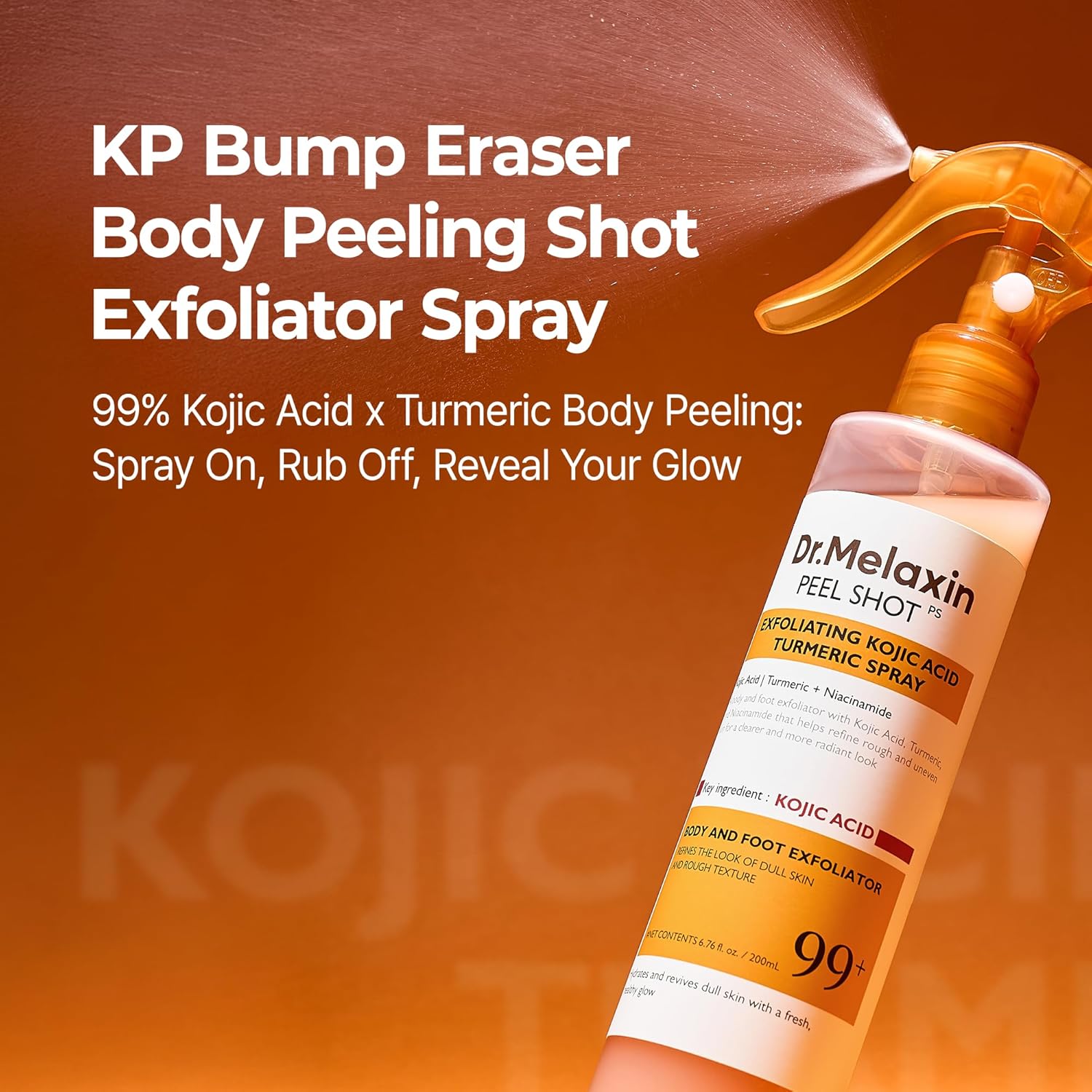 Dr. Melaxin Peel Shot Kojic Acid & Turmeric Body Spray (200ml)