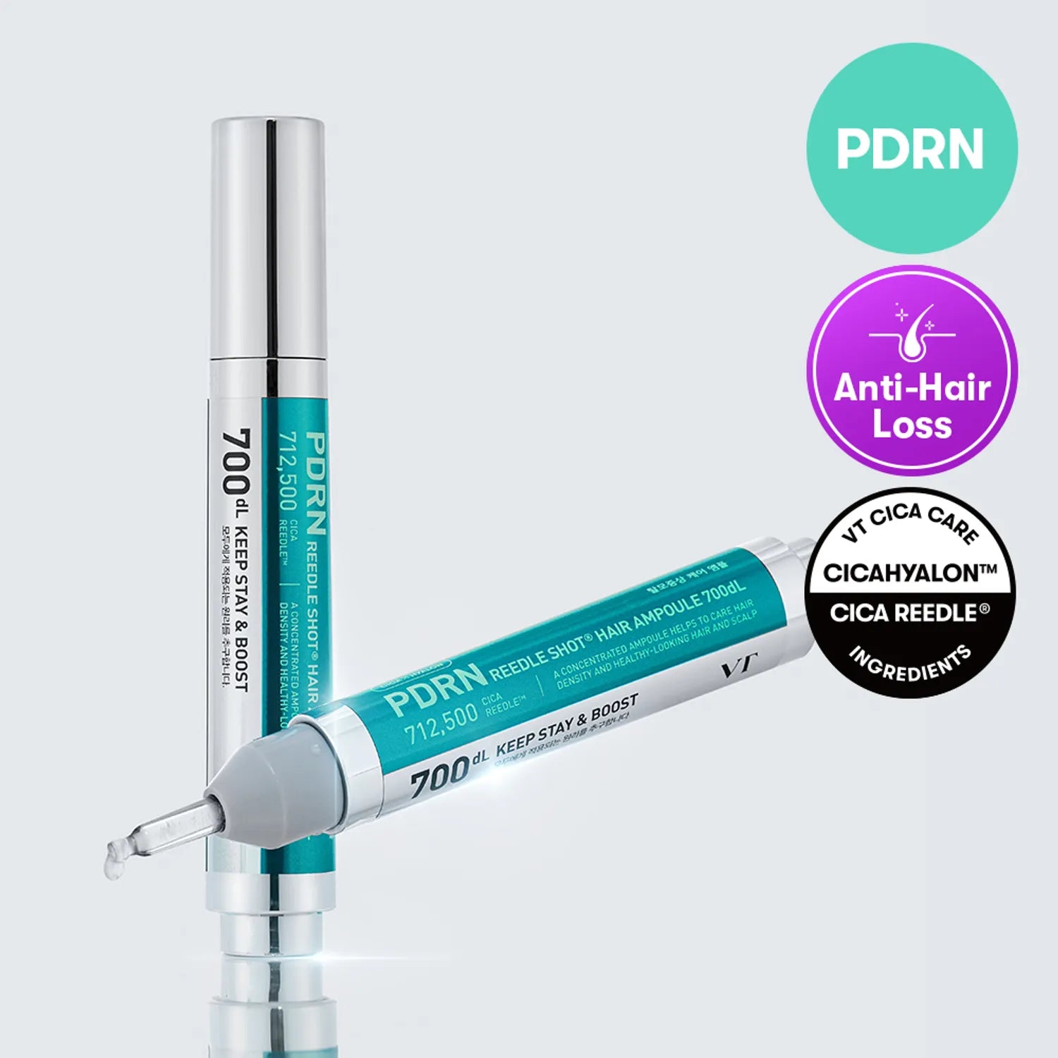 VT Cosmetics – PDRN Reedle Shot Hair Ampoule [300 dl] [700dl]