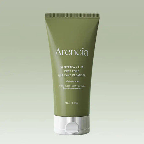 ARENCIA Green Tea + LHA Deep Pore Rice Cake Cleanser (150g)