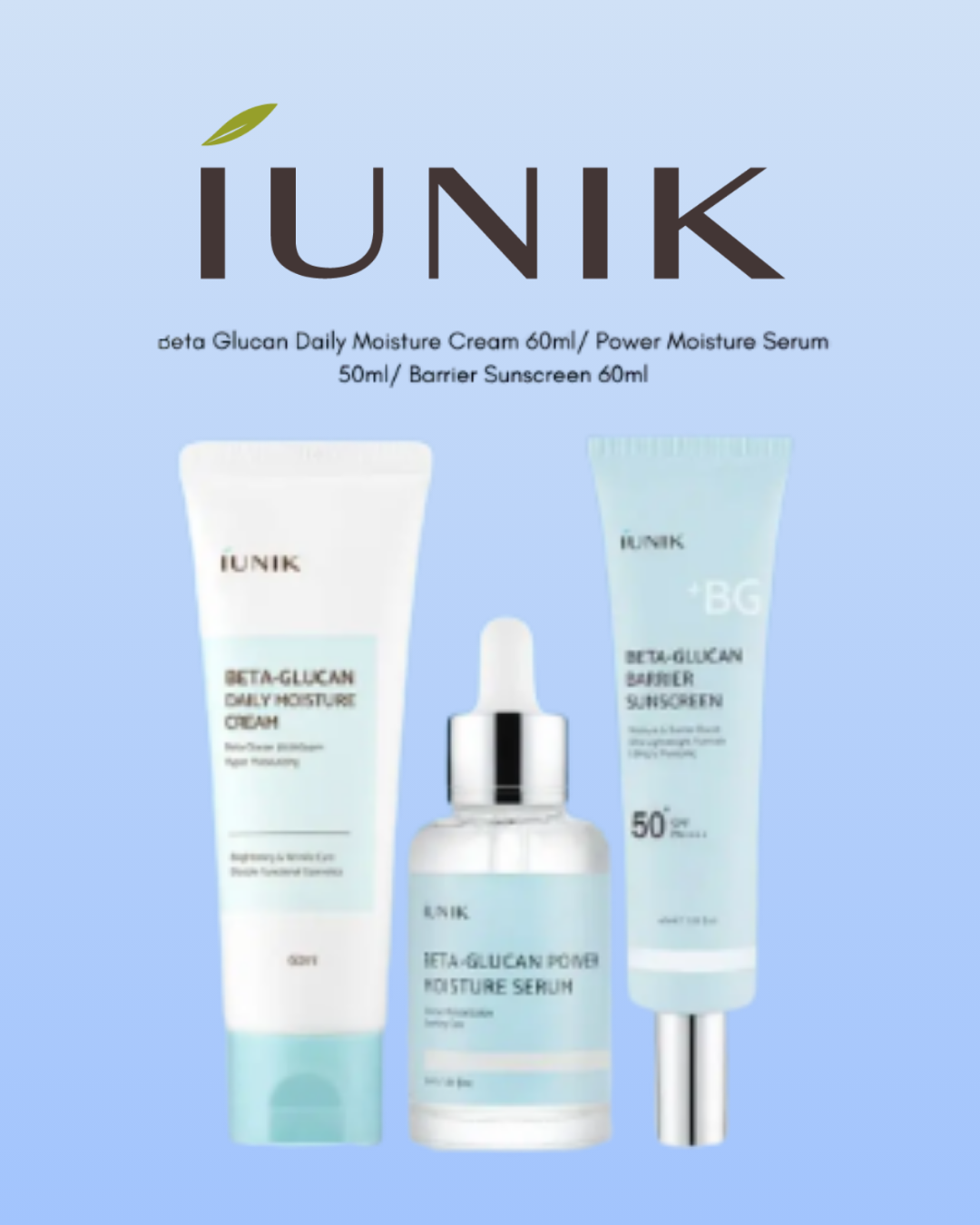 [iUNIK] Beta-Glucan Barrier & Deep Moisture Trio