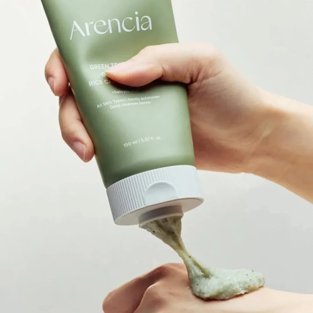 ARENCIA Green Tea + LHA Deep Pore Rice Cake Cleanser (150g)