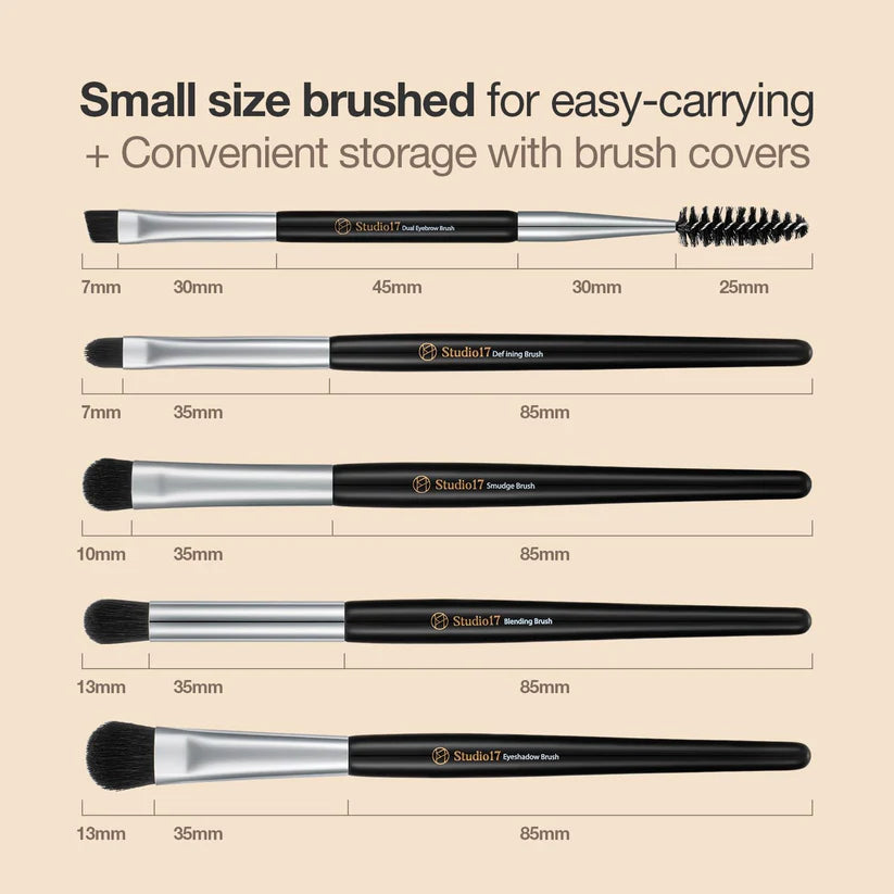 Studio17 Eye Makeup Brush Set – 5 Piezas Esenciales