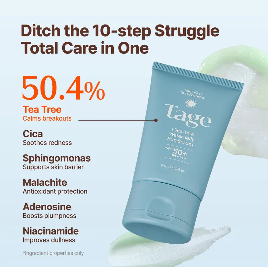 TAGE Cica Tree Water Jelly Sun Serum (50ml)
