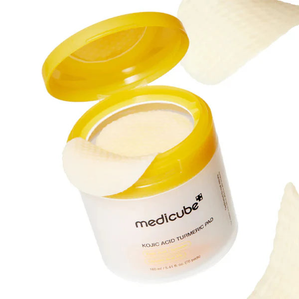 Medicube Kojic Acid Turmeric Vita Brightening Pad (70 unidades)