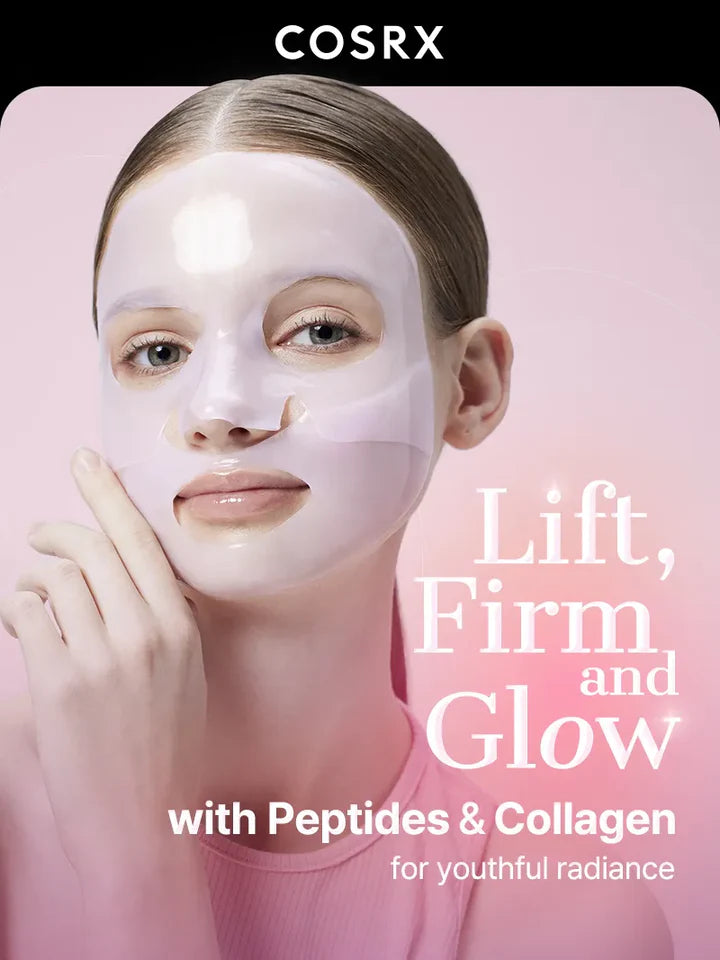 COSRX – The Peptide Collagen Lifting Glow Hydrogel Mask (3EA)