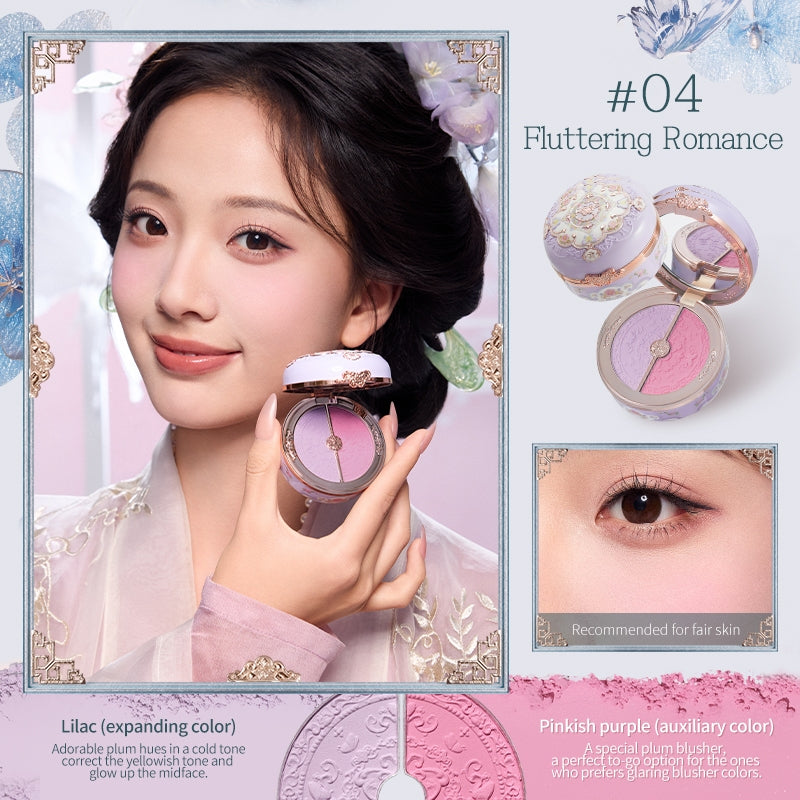 Flower Knows - Butterfly Cloud Collar Rouge Box Highlighting & Blush Duo Powder (5g)