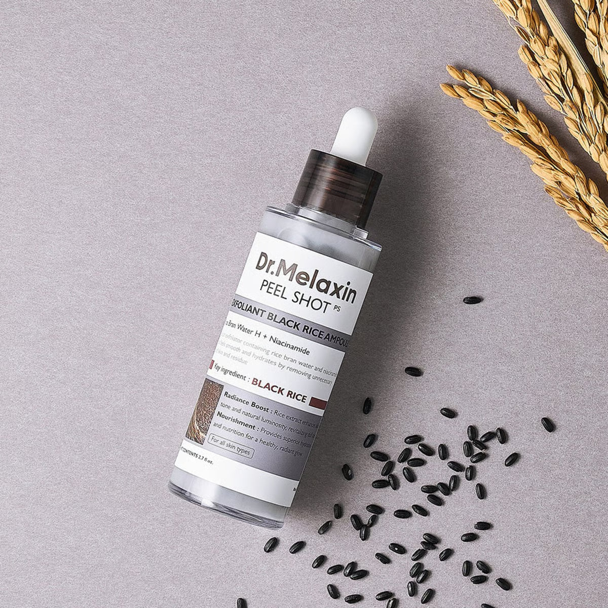 Dr. Melaxin Peel Shot Exfoliating Black Rice Ampoule (80ml)