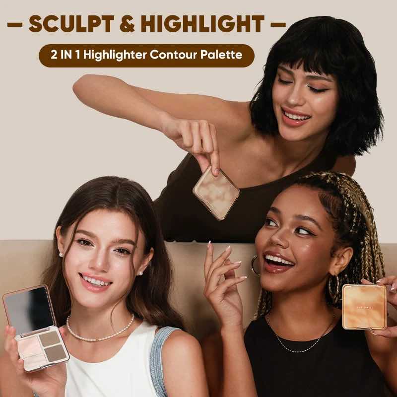 Judydoll Highlight & Contour Palette (4 tonos) – 01 & 02
