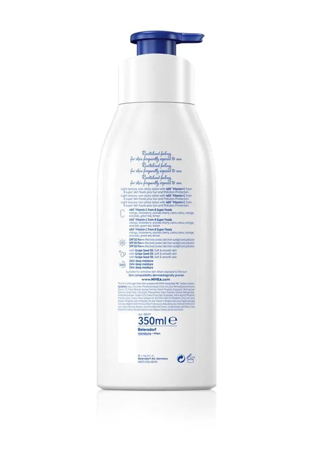Nivea Extra Bright & Repair Body Lotion SPF 30 - 350 ml | Hidratación y Protección Solar