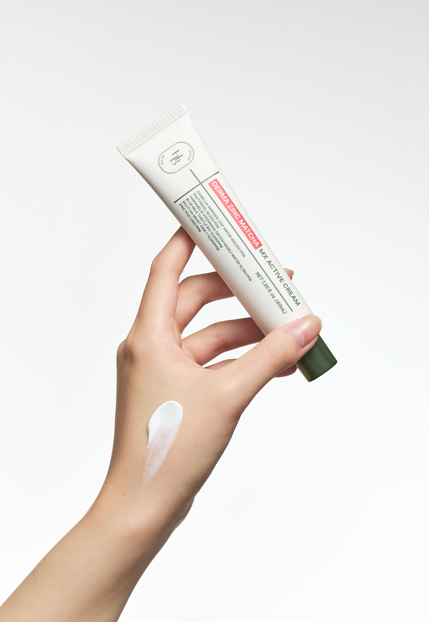 HEVE BLUE – Derma Zinc Matcha MX Active Cream (40 ml)