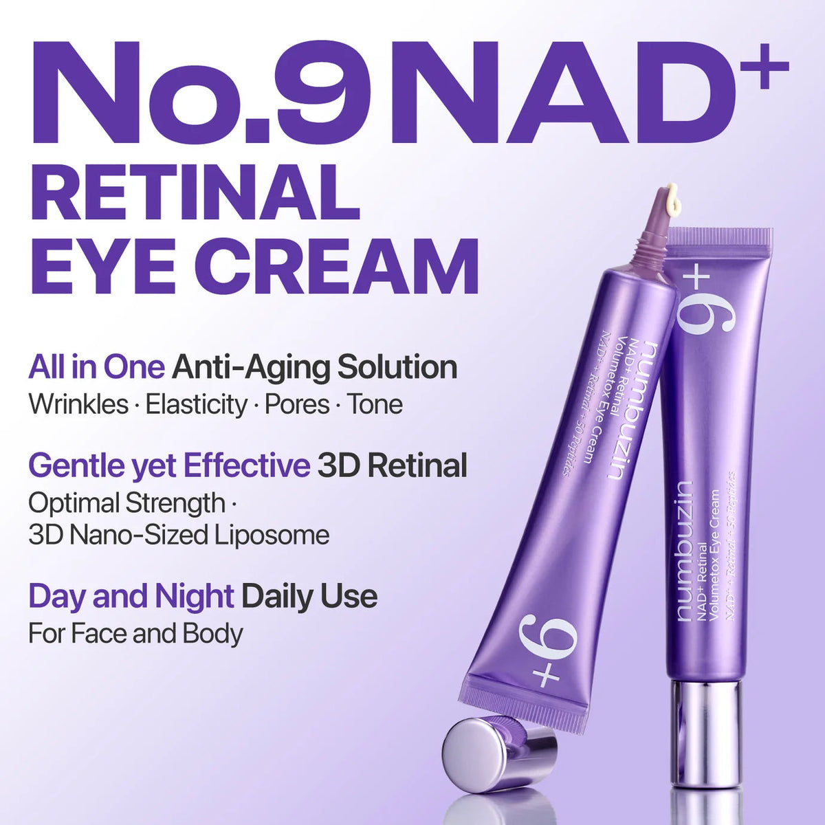 numbuzin – No.9 NAD+ Retinol Volumetox Eye Cream (20 ml)