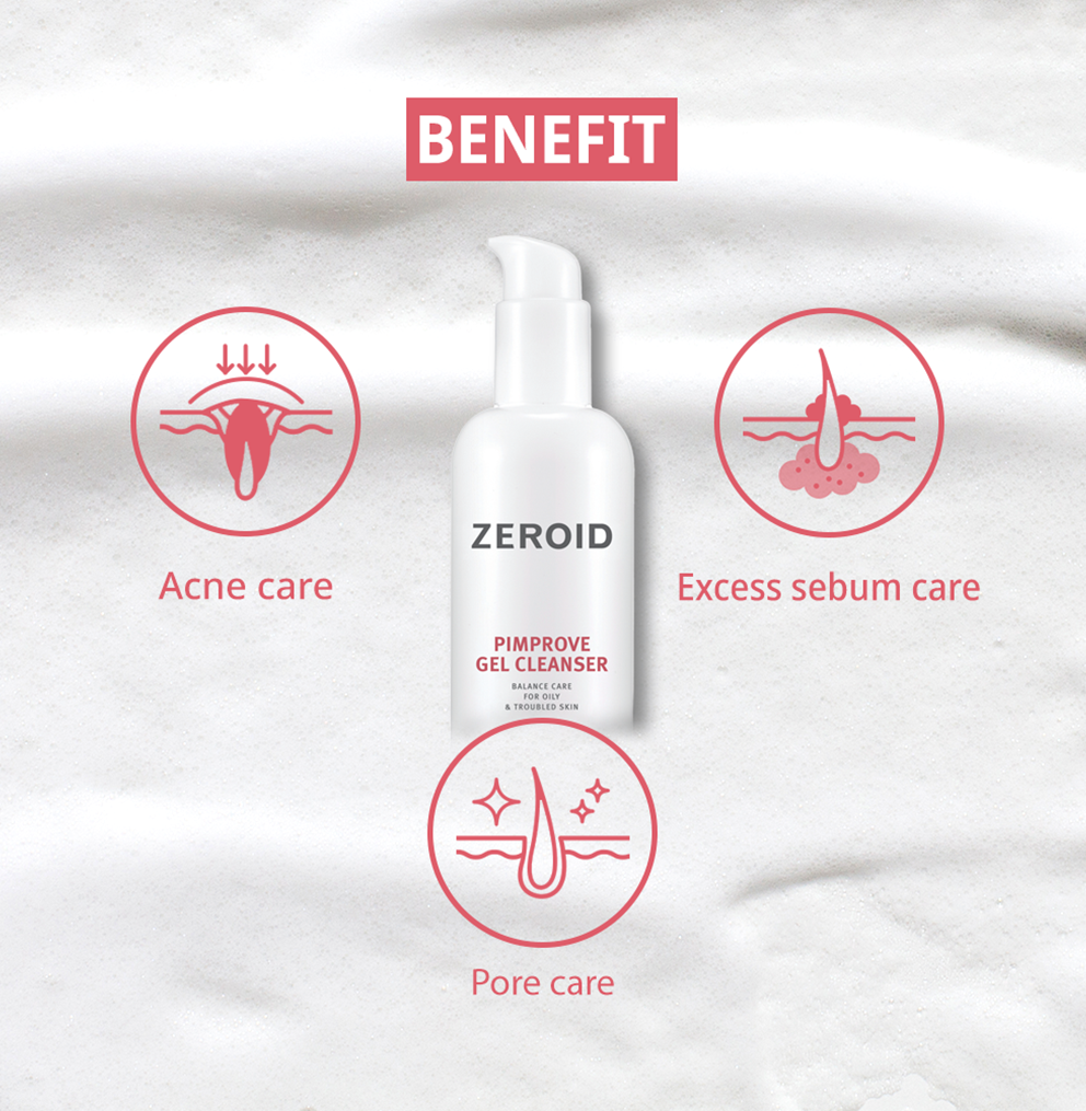 Zeroid Pimprove Gel Cleanser (180ml)